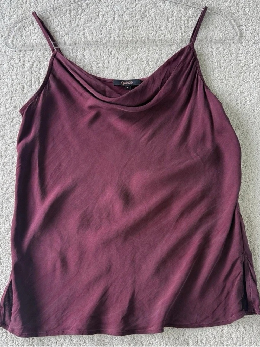 Quince Women's Cowl Neck Camisole - Plum